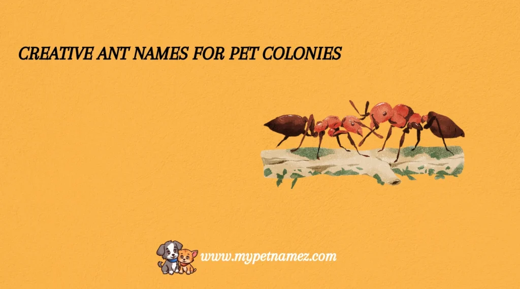 Creative Ant Names for Pet Colonies
