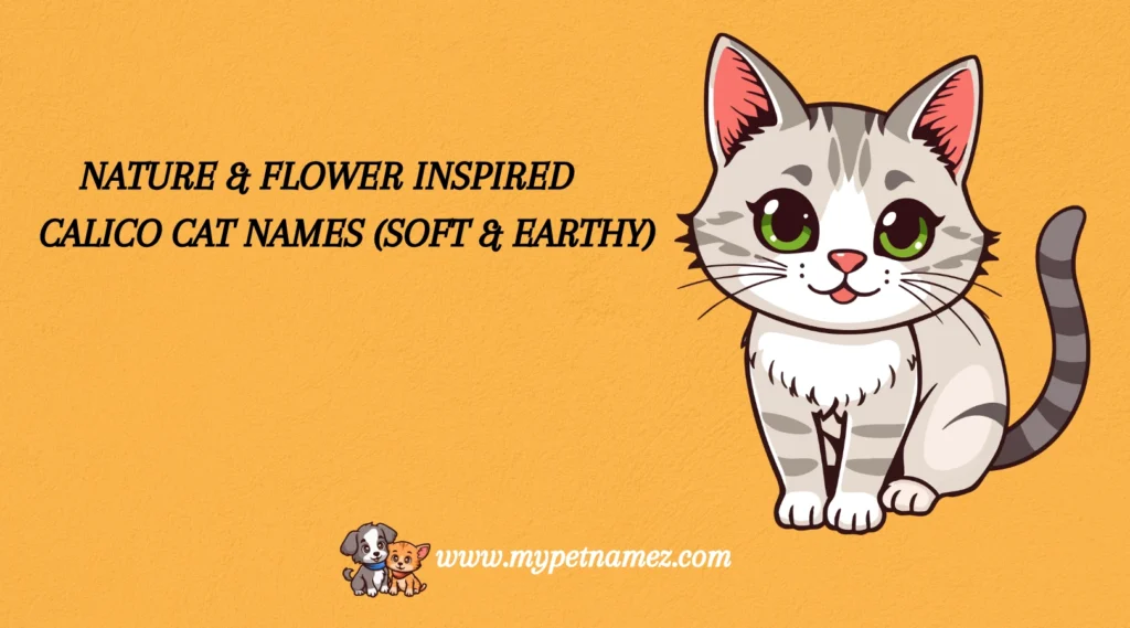 Nature & Flower Inspired Calico Cat Names (Soft & Earthy)